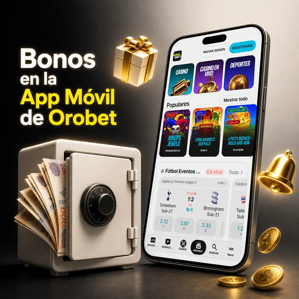 Bonos y promociones en la app móvil de Orobet para Android e iOS con notificaciones push y seguimiento de giros gratis