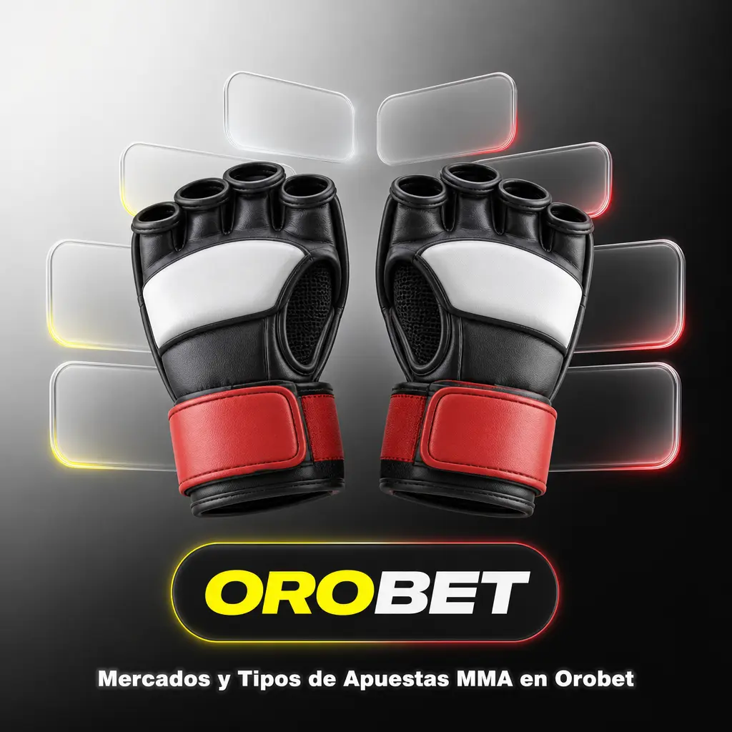 Guía de mercados de apuestas MMA en Orobet: ganador, método de victoria, rounds y más opciones para apostar en peleas.