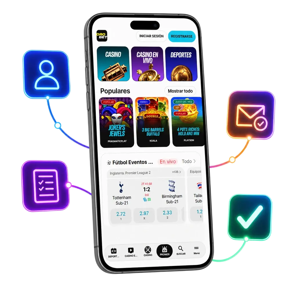 Pasos para registrarte en la app de Orobet: completá tus datos, confirmá tu cuenta y activá tu bono de bienvenida.